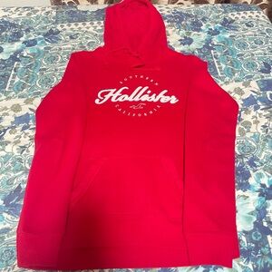 Hollister Bright Red Logo Hoodie